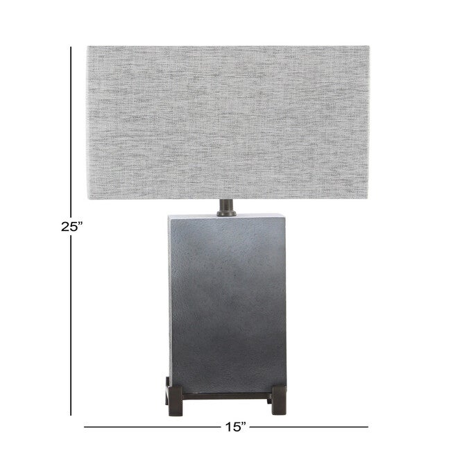 Grey Polystone Transitional Table Lamp, , alternate image number 9