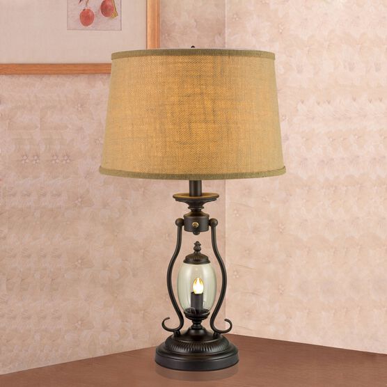 Black Metal 25.5" Table Lamp, , on-hover image number null