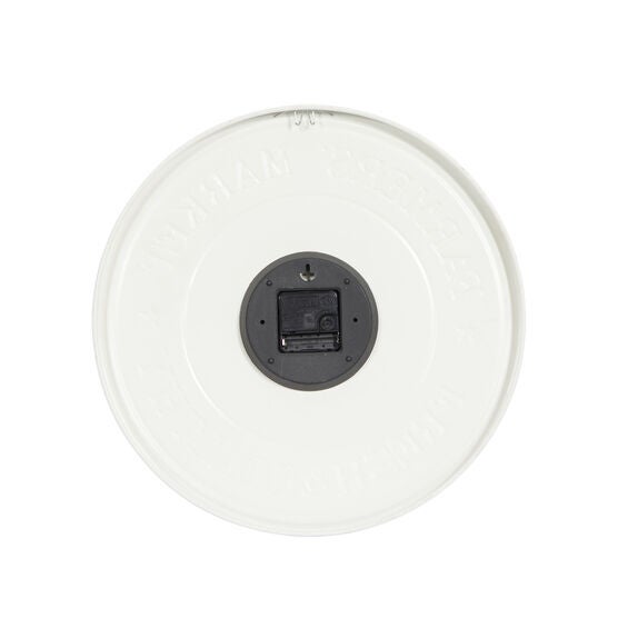 Set Of 2 Black Metal Farmhouse Wall Clock, , on-hover image number null