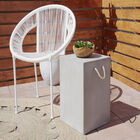 White Metal Contemporary Outdoor Chair, , alternate image number 9