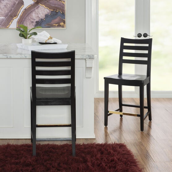 Flynn Counter Stool Black Set of 2, , alternate image number null