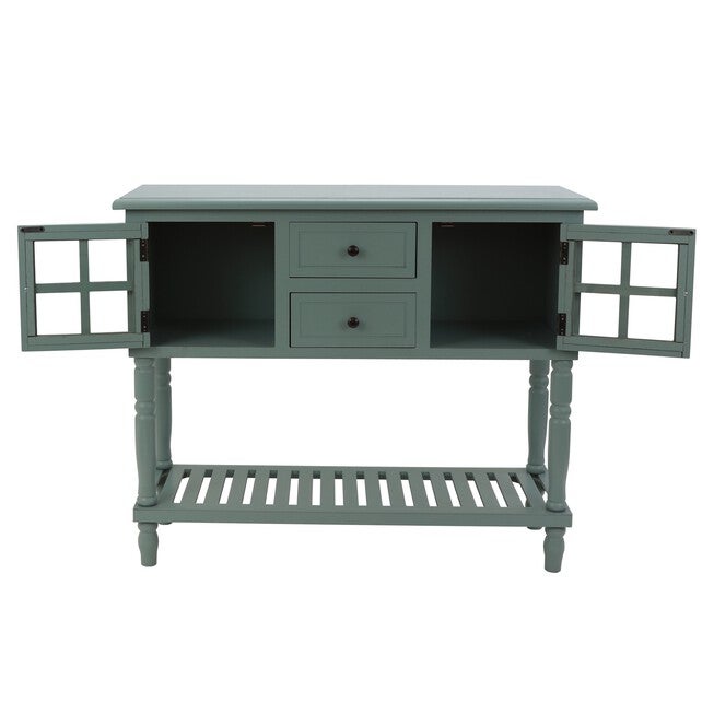 Antique Iced Blue Buffet Condole , , on-hover image number 1