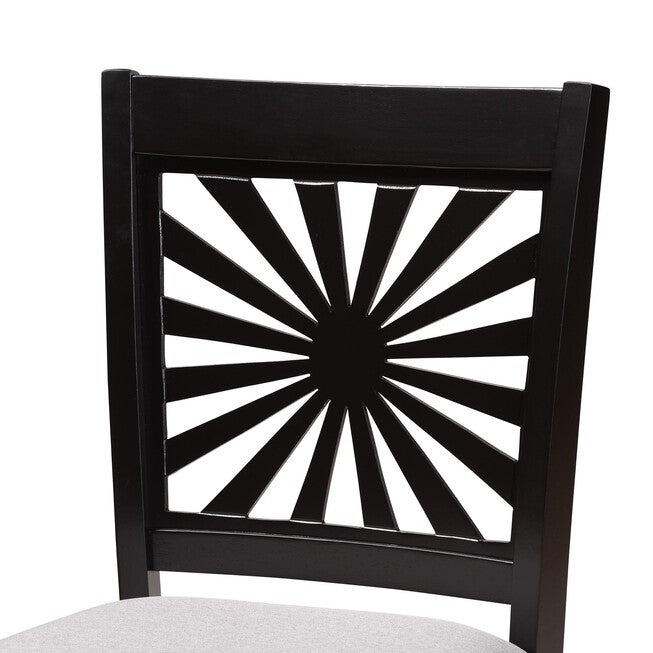 Olympia Modern Beige Fabric And Espresso Brown Finished Wood Counter Stool, , alternate image number null