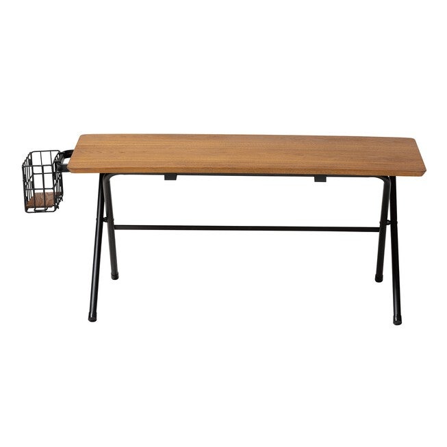 Mariela Natural Brown And Black Low Profile Coffee Table With Basket, , on-hover image number null