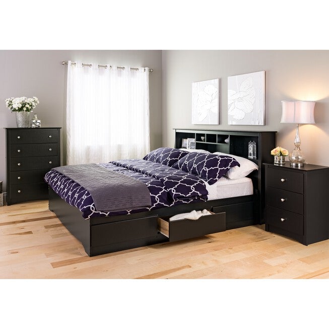Sonoma 3-Drawer Tall Nightstand, Black, , alternate image number null