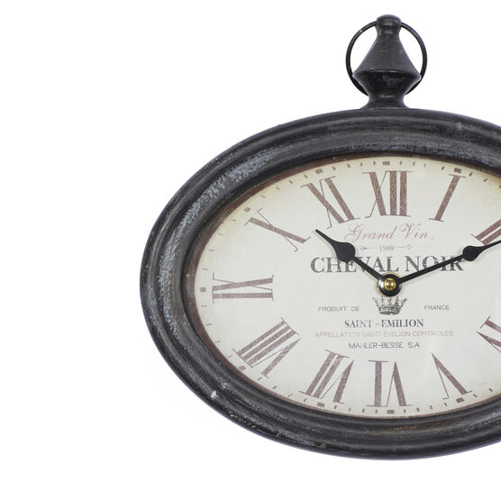 Set Of 2 Cream Metal Vintage Wall Clock, , alternate image number null