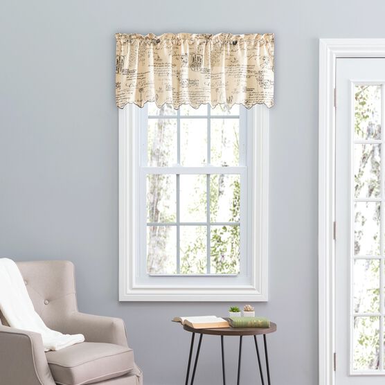 Script Tailored Valance, BLACK, hi-res image number null