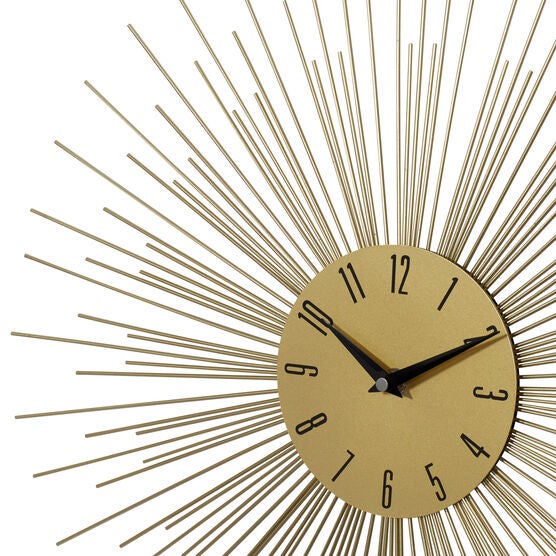 Gold Metal Contemporary Wall Clock, , alternate image number null