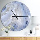 Agate Stone Modern Wall Clock, WHITE, hi-res image number 0
