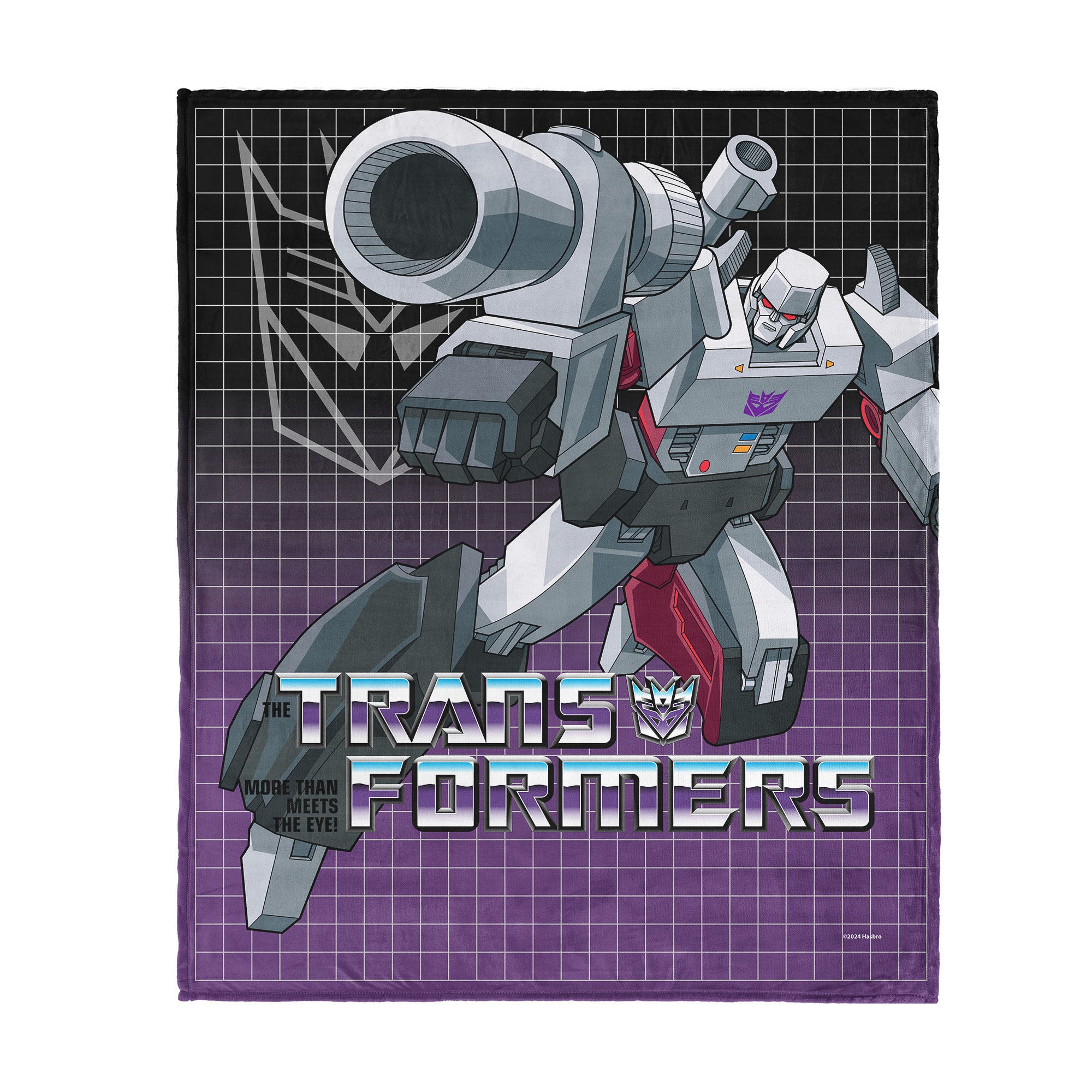 Hasbro Transformers G1 Grid Megatron Silk Touch Throw Blanket 40X50 Inches