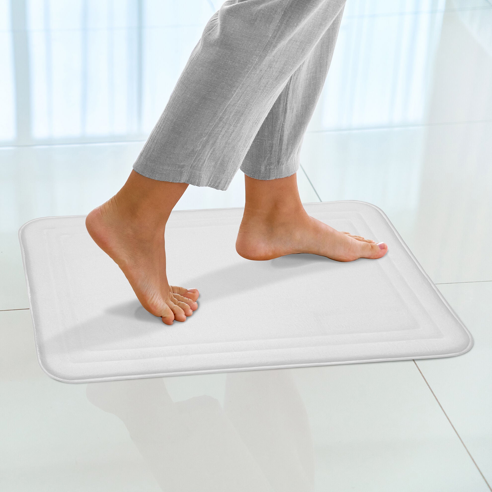 Elle 17x24 Memory Foam Mat, WHITE, alternate image number 2
