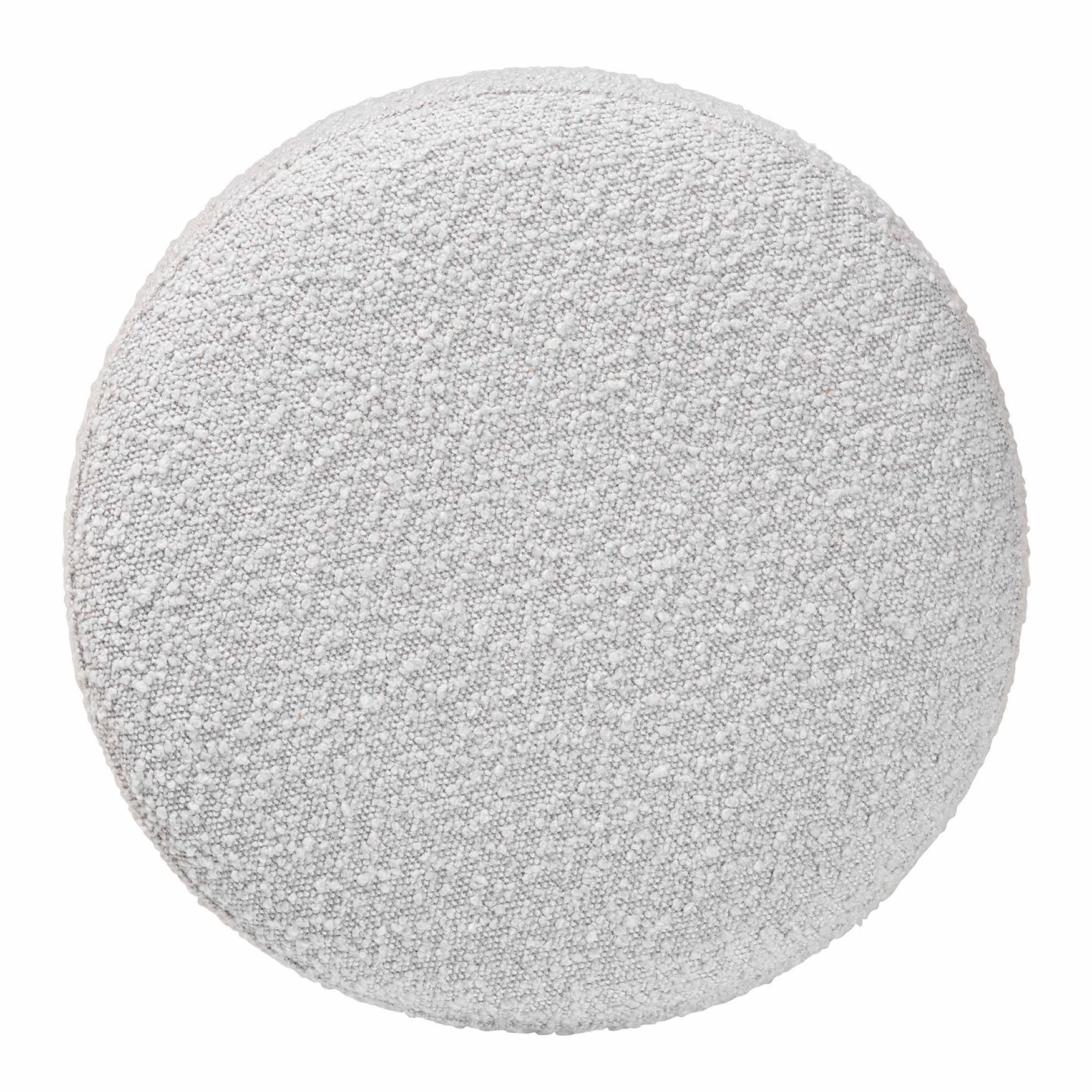 Fisk Japandi Cream Boucle Fabric And Walnut Brown Finished Wood Ottoman Footstool, , alternate image number 9