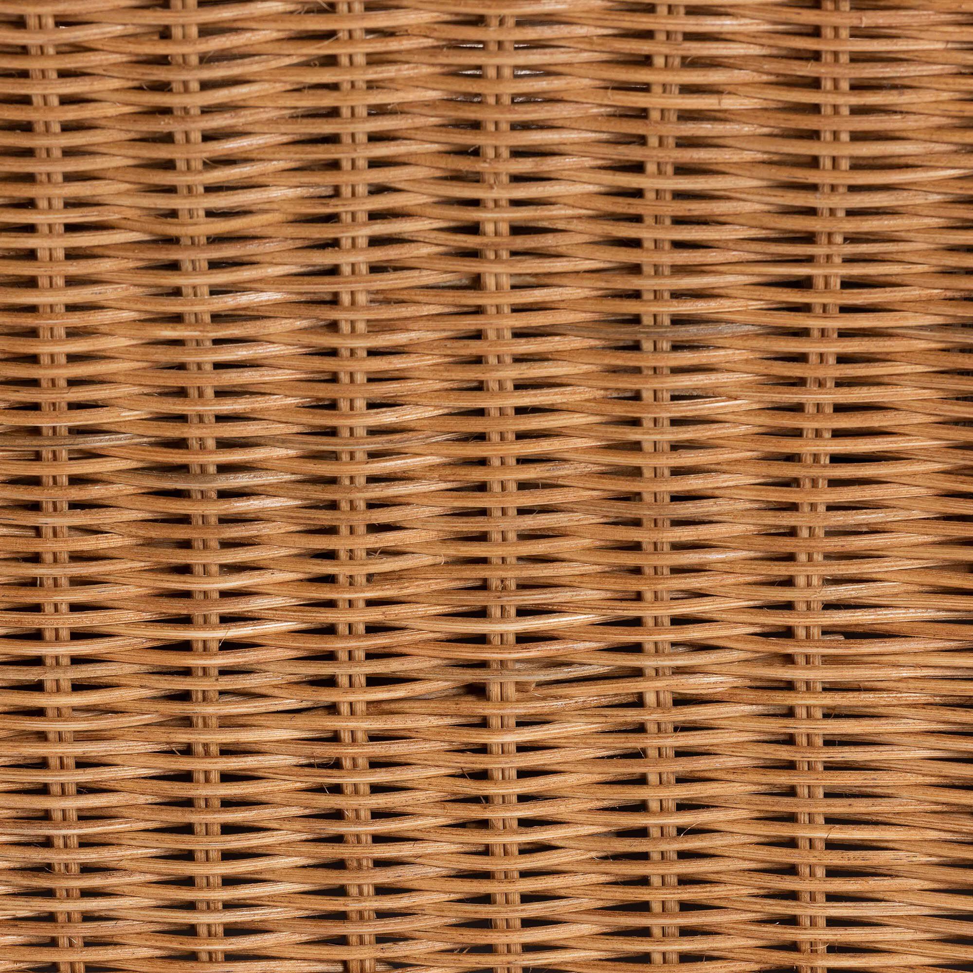 Belita Natural Rattan Pet Bed with Scalloped Base, 27.6 inches, HONEY, alternate image number 6