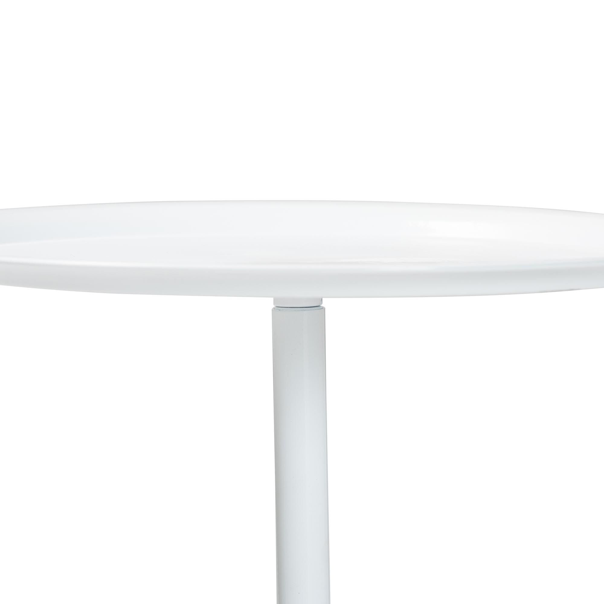 Webb Black Metal Pedestal Side Table, WHITE, alternate image number 2