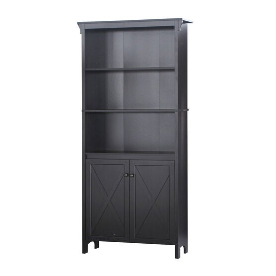 Hawksbury Bookcase With 2 Door Bookcase, ESPRESSO, hi-res image number null