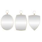 Set Of 3 Gold Wood Traditional Wall Mirror, GOLD, hi-res image number null