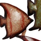 Multi Colored Metal Coastal Fish Wall Decor, , alternate image number null