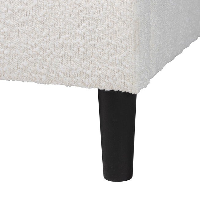 Albion Boucle Upholstered Platform Bed, CREAM, alternate image number null