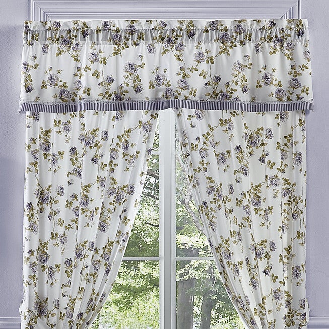 Rosemary Lilac Window Straight Valance, LILAC, hi-res image number 0
