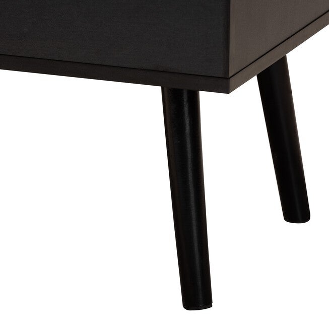 Roden Modern Two-Tone Black And Espresso Brown Finished Wood Coffee Table With Lift-Top Storage Compartment, , alternate image number 5