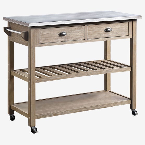 Alex Kitchen Island Cart, NATURAL, hi-res image number null