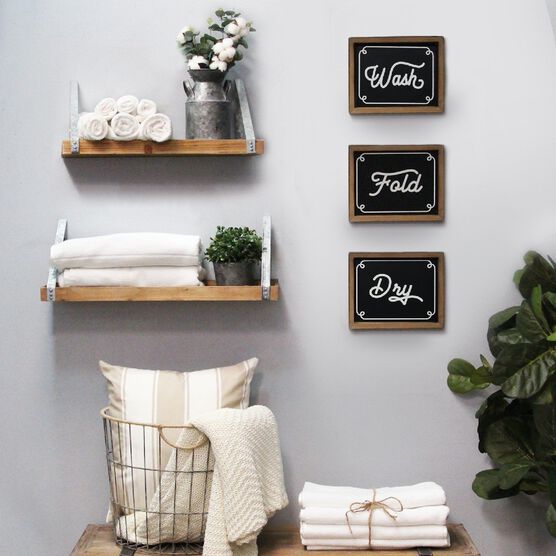 Wash Dry Fold Wall Decor Set of 3, , alternate image number null