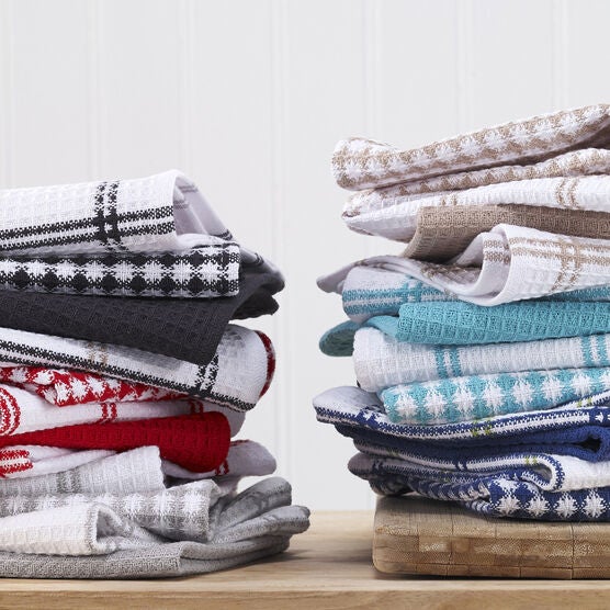 Flat Waffle Dish Cloths, Set Of 8, , alternate image number null