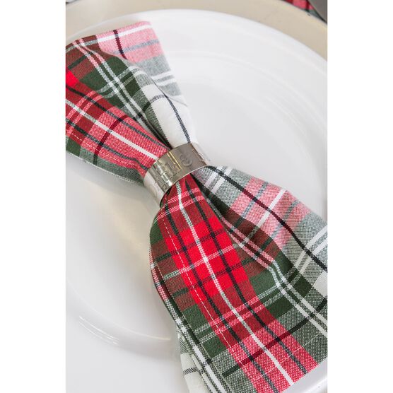 Christmas Plaid Napkin, Set of 6, , on-hover image number null