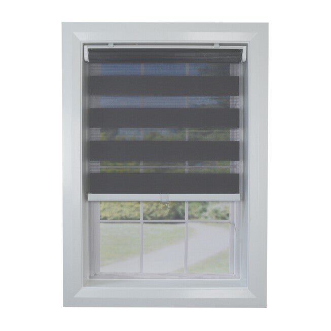 Cordless Zebra Slimline Privacy Window Shade Window, , alternate image number 9