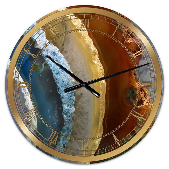 Mineral Slice Xv Oversized Fashion Wall Clock, , alternate image number null