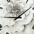 Indigold Grey Peonies I Traditional Wall Clock, , alternate image number null
