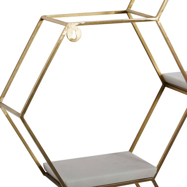 Gold Marble Contemporary Wall Shelf Wall Shelf, , on-hover image number null