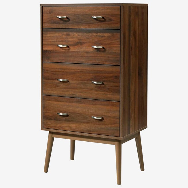 Montage Mid-Century 4 Drawer Chest, WALNUT, hi-res image number null
