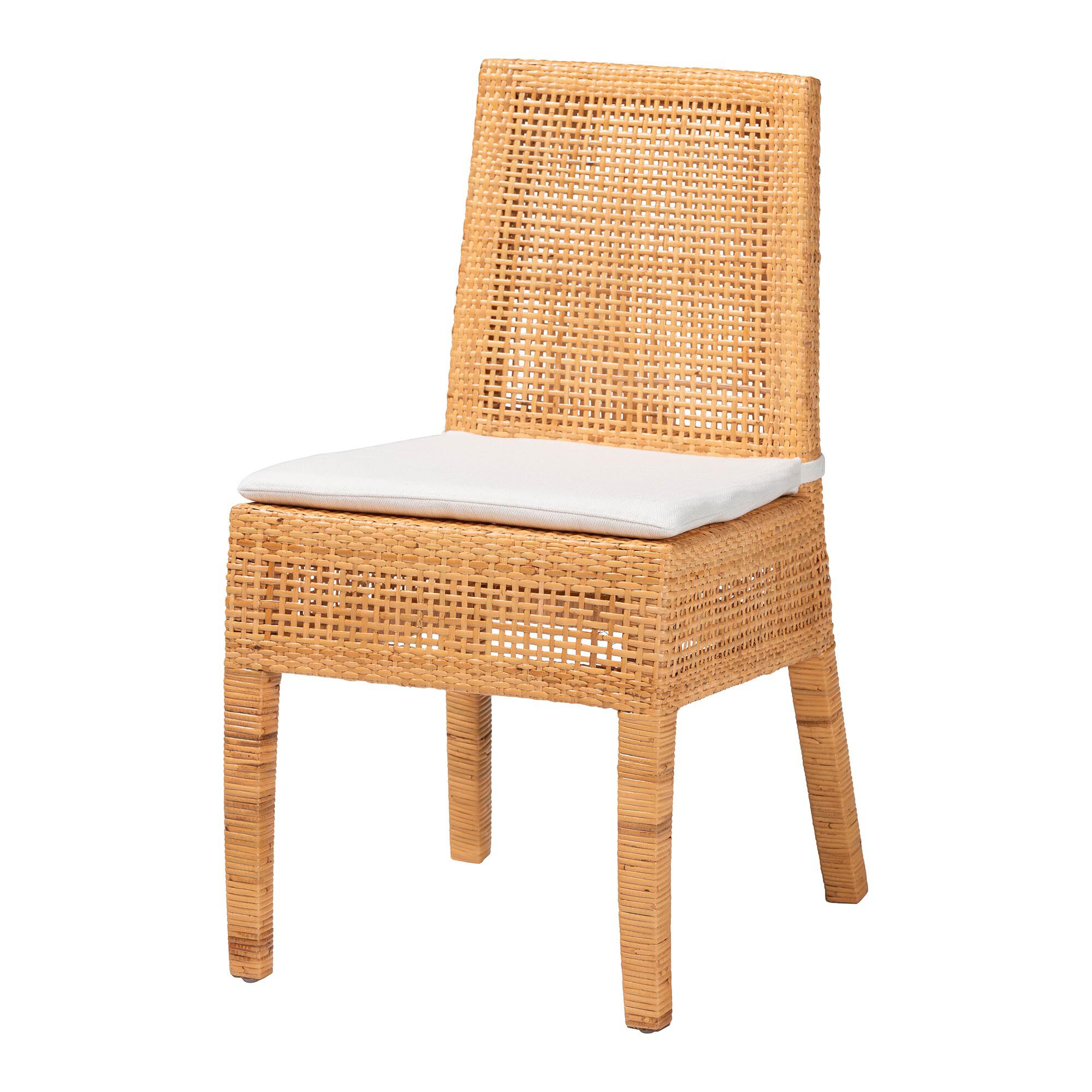 Morris Bohemian Light Honey Rattan Dining Chair, LIGHT, alternate image number 1