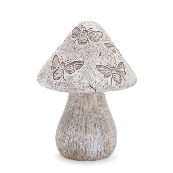 Bumble Bee and Butterfly Print Mushroom (Set of 2), GREY/BEIGE, alternate image number null