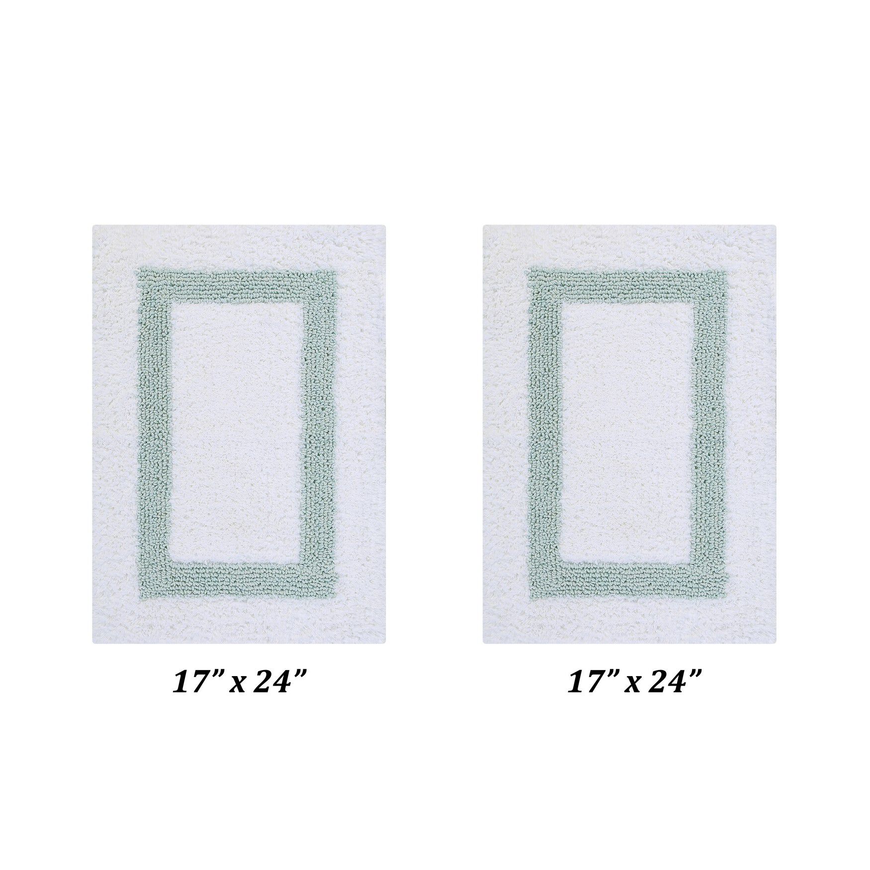 Hotel Collections Bath Mat Rug 2 Piece Set (17" X 24" | 17" X 24")