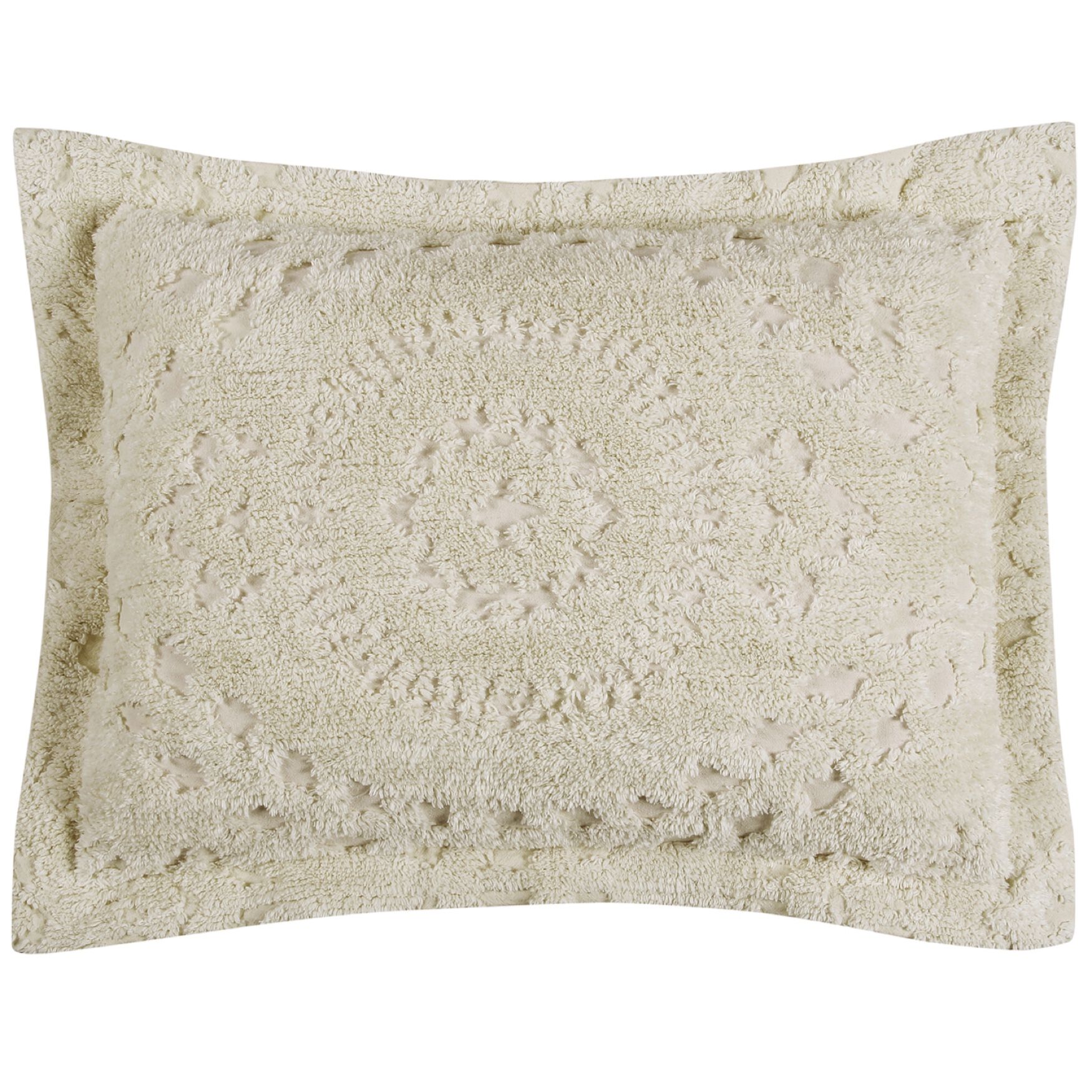 Rio Collection Tufted Chenille Sham , IVORY, hi-res image number 0