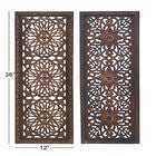 Set Of 2 Brown Wood Traditional Wall Décor, , alternate image number null