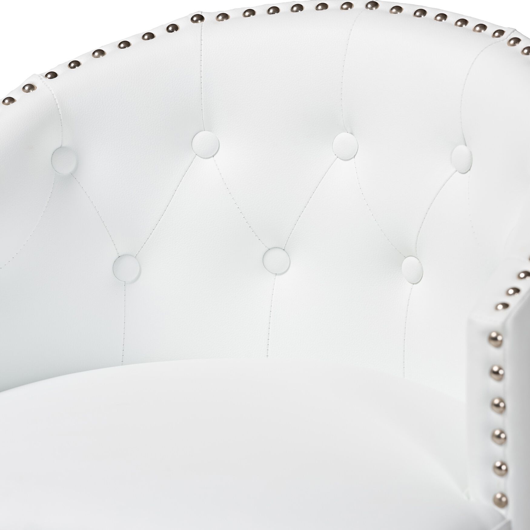 Theron Mid-Century Transitional Black Faux Leather and Espresso Brown Finished Wood 2-Piece Swivel Counter Stool Set, , alternate image number 14