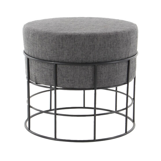 Dark Grey Metal Contemporary Stool, , on-hover image number null