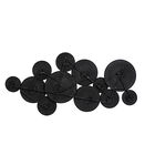 Cosmoliving By Cosmopolitan Black Metal Wall Decor, , alternate image number null