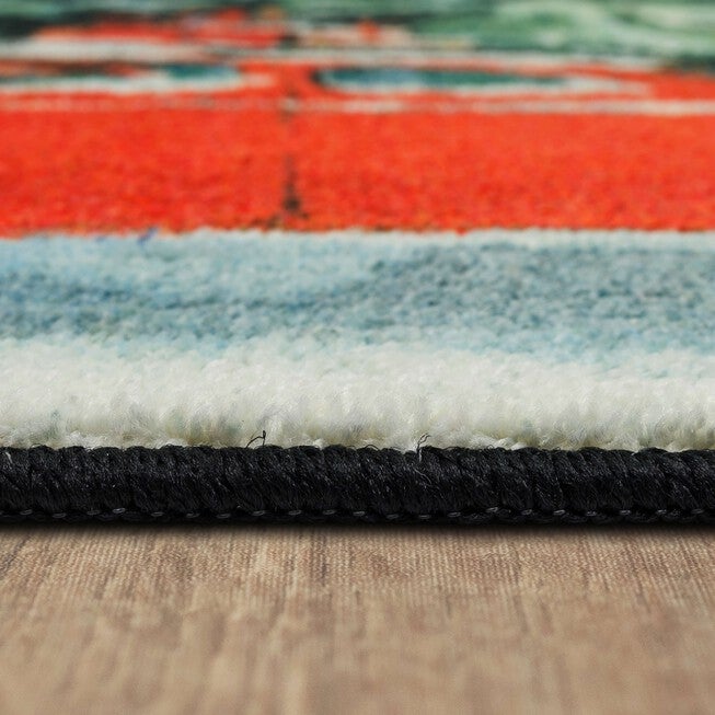 Vintage Christmas Car Kitchen Rug, , alternate image number null