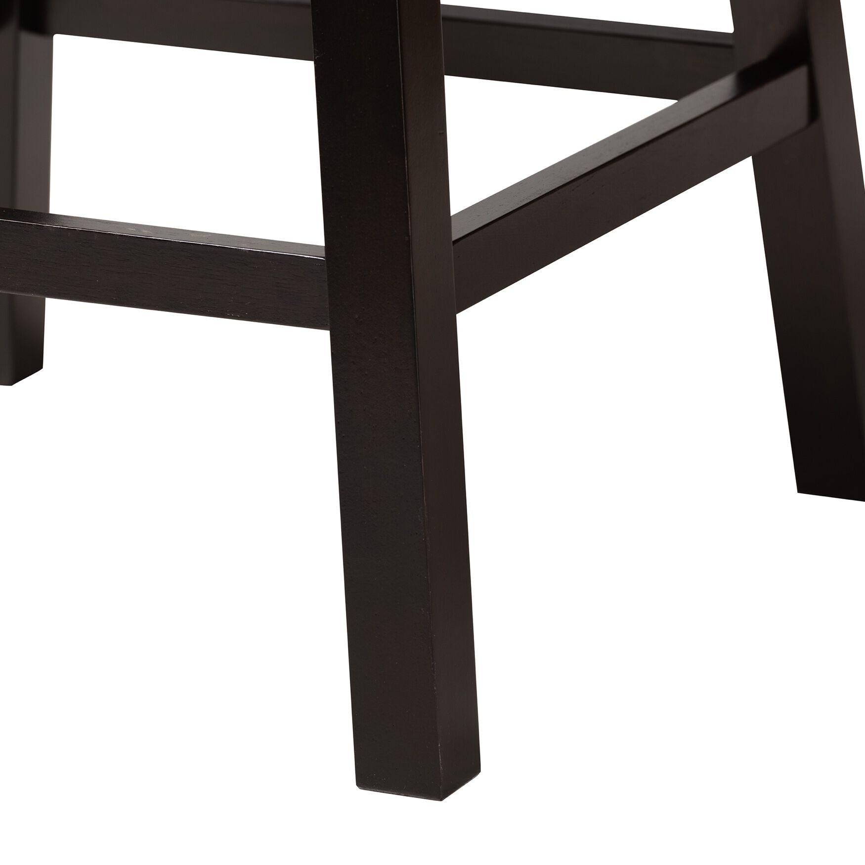 Theron Mid-Century Transitional Black Faux Leather and Espresso Brown Finished Wood 2-Piece Swivel Counter Stool Set, , alternate image number 10