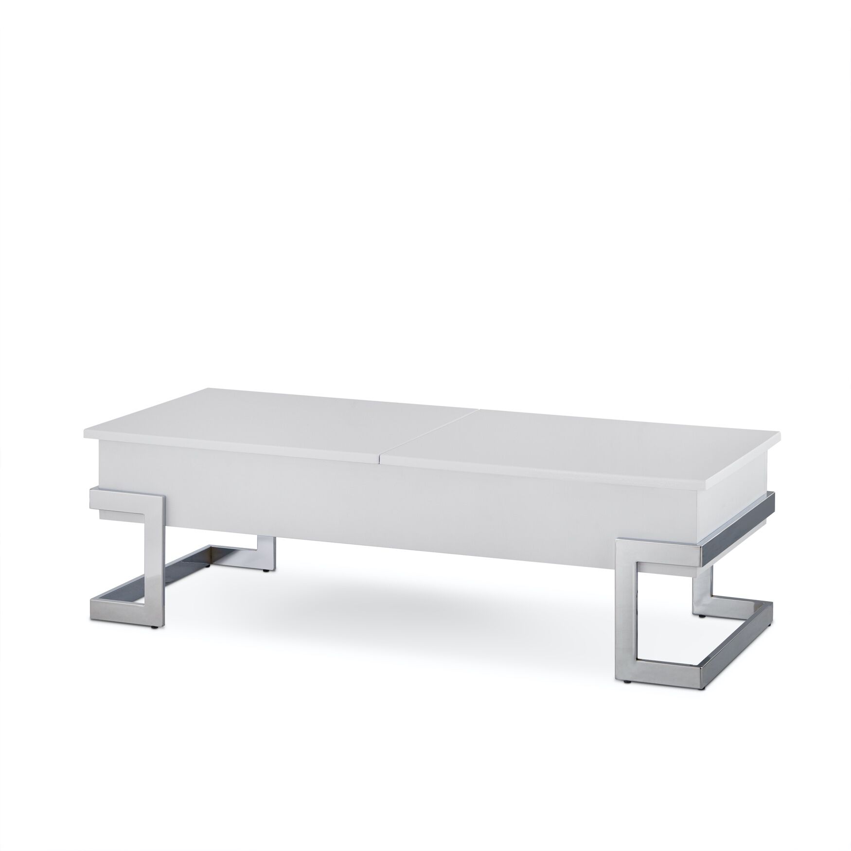 Coffee Table W/Lift Top, WHITE CHROME, hi-res image number 0
