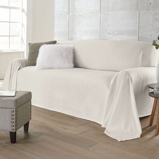 Dani Dropcloth Style Sofa Cover Decor Brylane Home