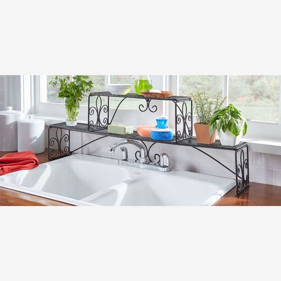 Scroll 2-Tier Over Sink Shelf, 