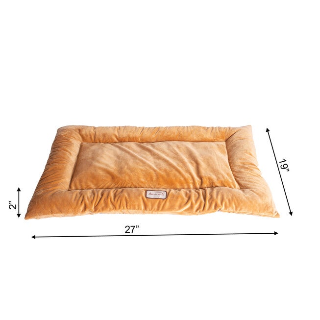 Pet Bed Mat, Dog Crate Soft Pad With Poly Fill Cushion, Medium Earth Brown, , alternate image number 7