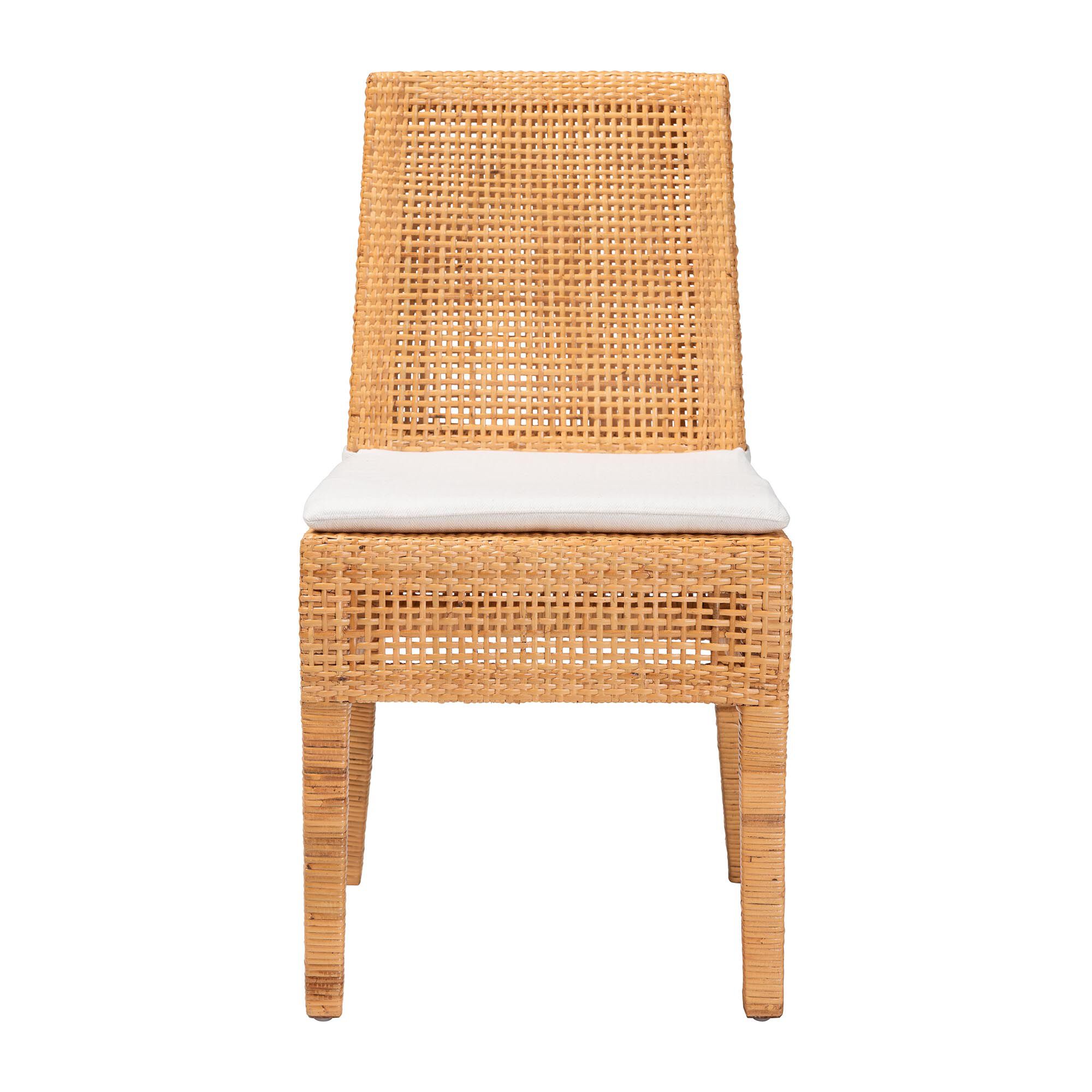 Morris Bohemian Light Honey Rattan Dining Chair, LIGHT, alternate image number 2