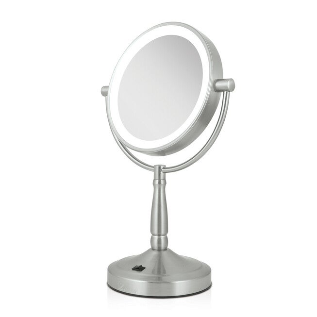 Cordless Dual-Sided LED Lighted Vanity Mirror 5X/1X, , on-hover image number null