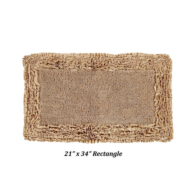 Shaggy Border Bath Rug Mat, 3 Piece Set, (17 inches X 24 inches | 20 inches X 20 inches | 21 inches X 34 inches), , alternate image number 3